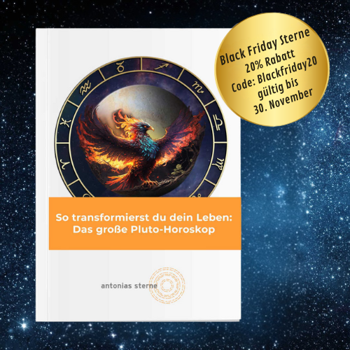 Plutohoroskop als PDF mit 20% Black Friday Rabatt